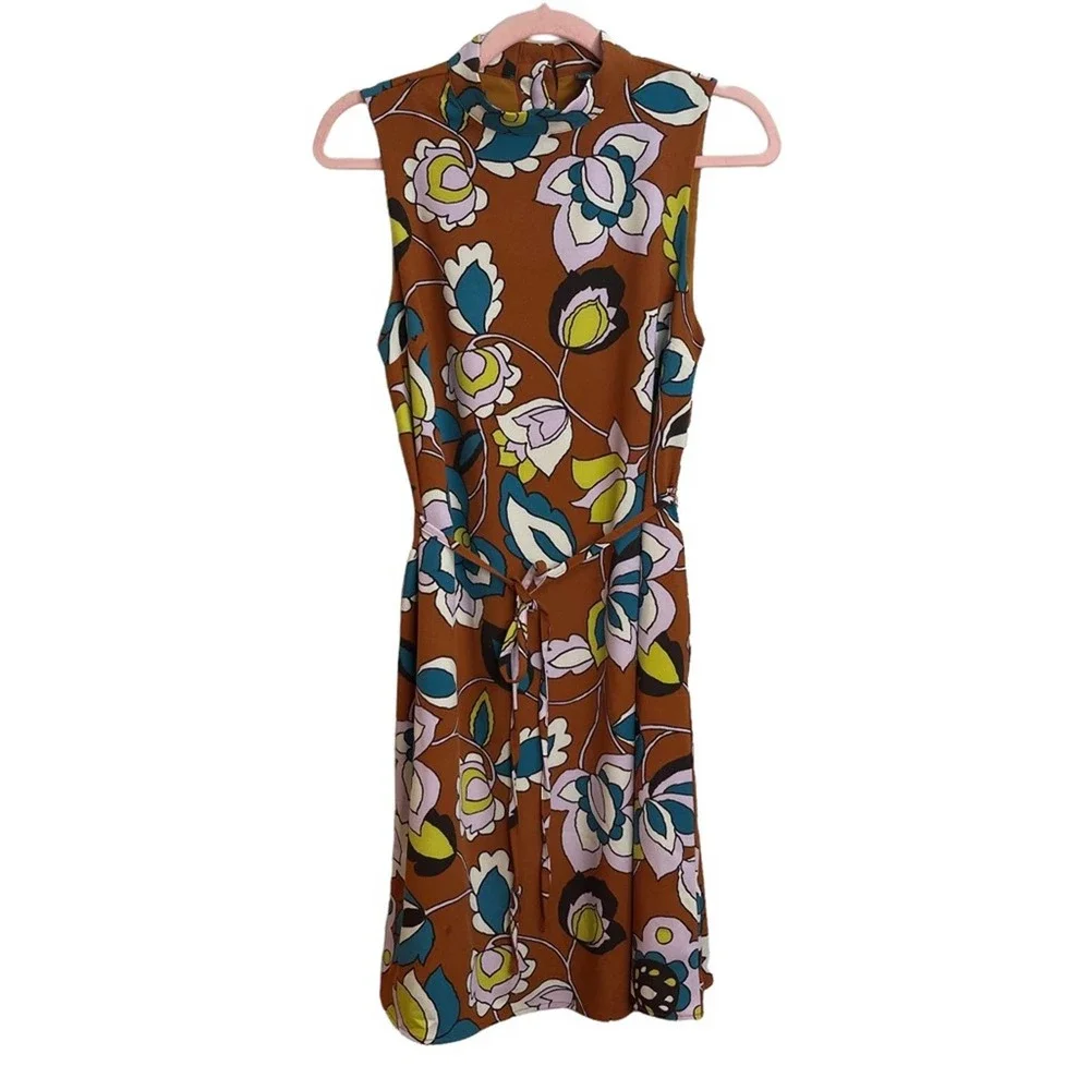 ModCloth In With Excitement Mock Neck Sleeveless Dress